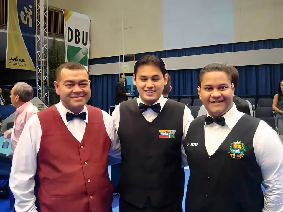 Con el chaleco de Venezuela en competencia internacional en Alemania.